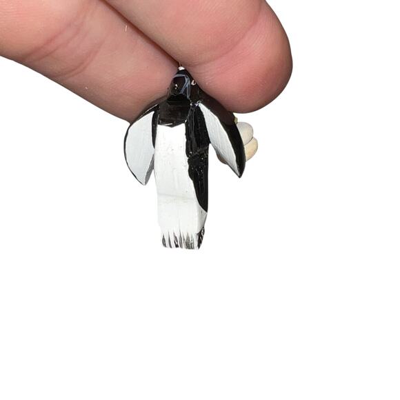 Vintage Tribal Wood Bead Statement Necklace Black White Carved Elephant - Picture 11 of 12